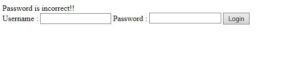 password incorrect